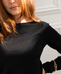 Pullover mit Boot-Ausschnitt LA MUSE Schwarz