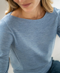 Pullover mit Boot-Ausschnitt LA MUSE Jeans blau