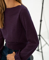 Pullover mit Boot-Ausschnitt LA MUSE Pflaume