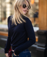 Merino-Rollkragenpullover LE NOYAU Dunkelblau