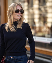 Merino-Rollkragenpullover LE NOYAU Dunkelblau