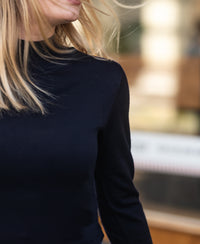 Merino-Rollkragenpullover LE NOYAU Dunkelblau