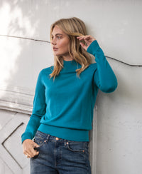 Merino-Rollkragenpullover LE NOYAU Teal