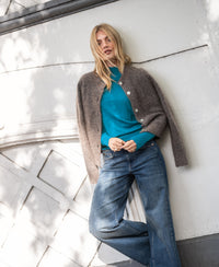 Merino-Rollkragenpullover LE NOYAU Teal