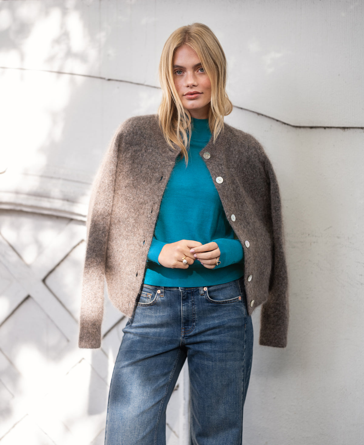 Merino-Rollkragenpullover LE NOYAU Teal