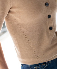 Merino wool polo LA PANTIN Light Camel