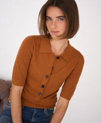 Poloshirt aus Merinowolle LA PANTIN Terra