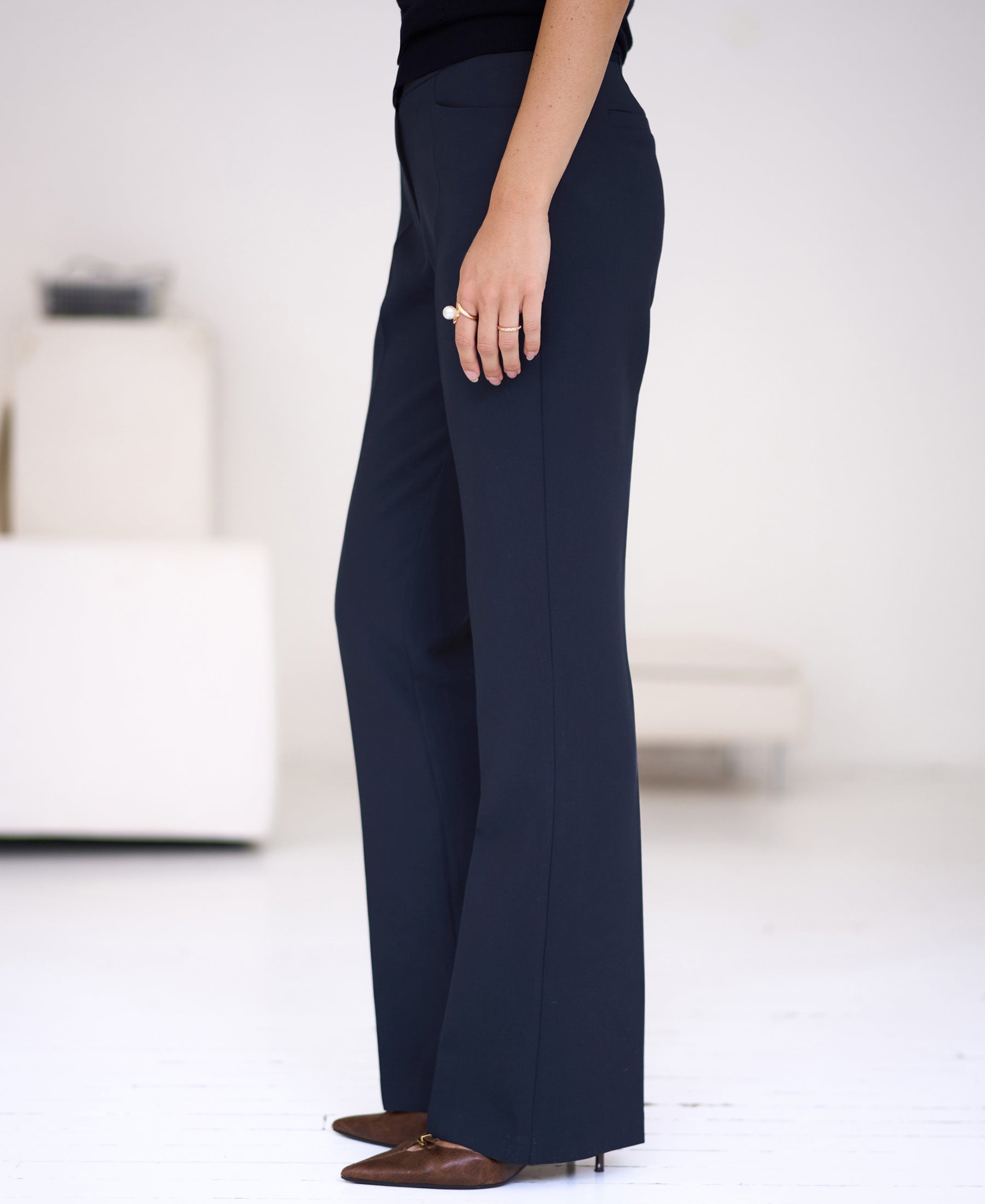 Flared-Hose LE QUARTIER Dunkelblau