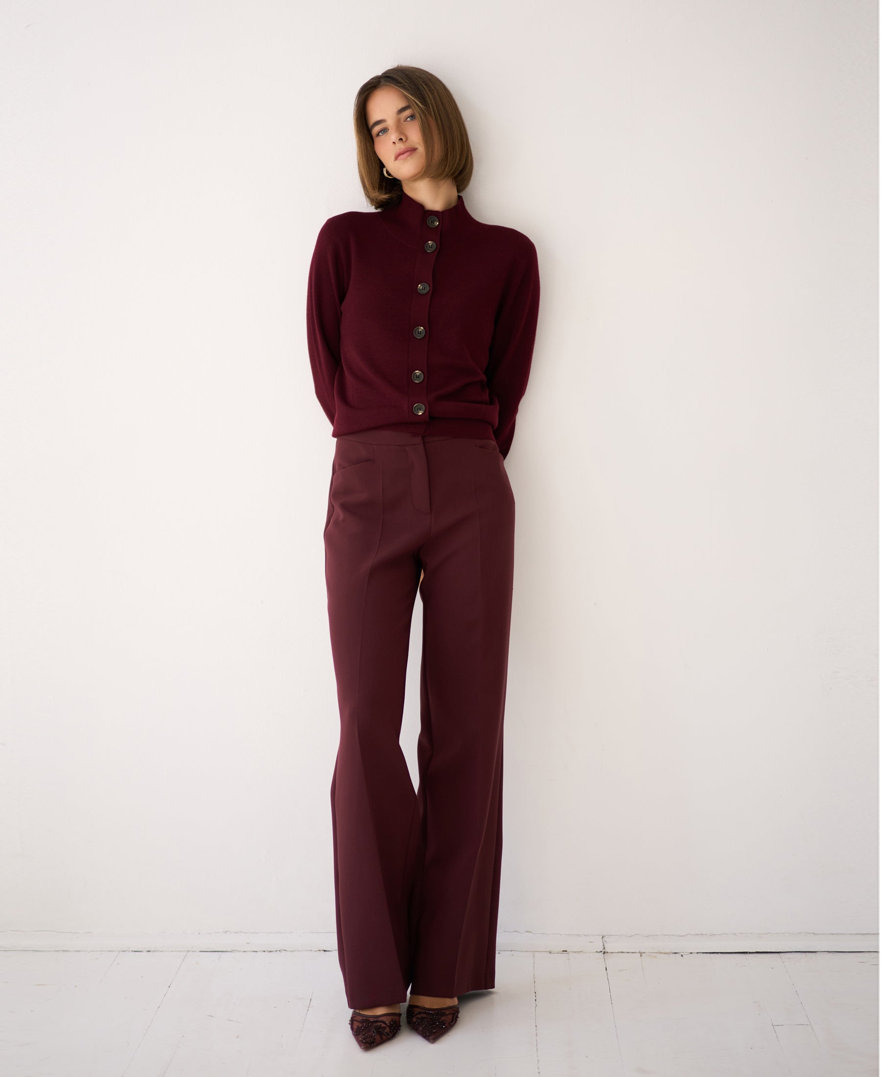 Wide-leg trousers LE CENTRE Bordeaux