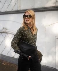 Gepunktete Bluse von LA SEZANNE in Army – cremeweiß
