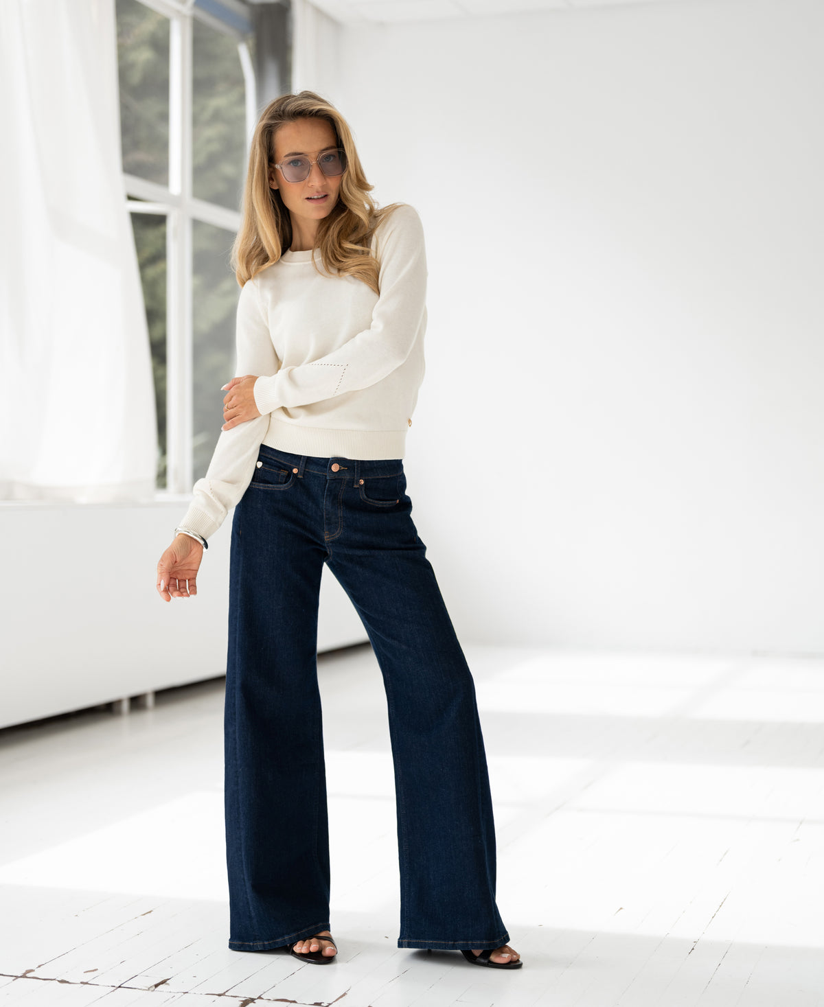 Merinoblend trui LE SONGE Ivory
