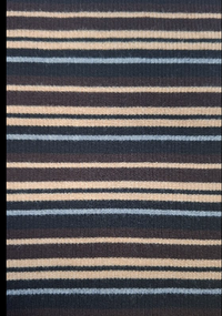 LE FRESCO Striped Merino Turtleneck, Choco - Black