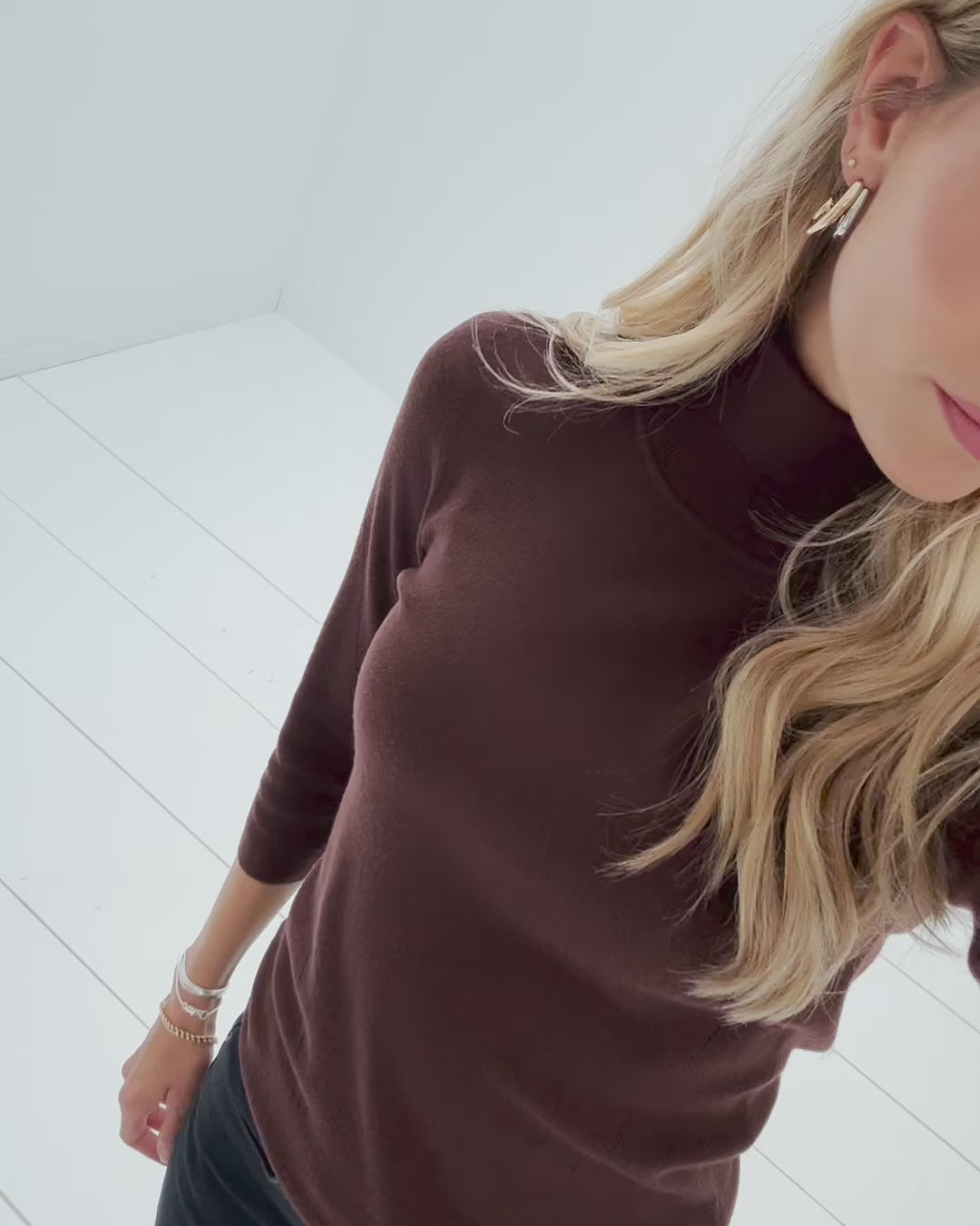 Rollkragenpullover LE FABIAN Kakao