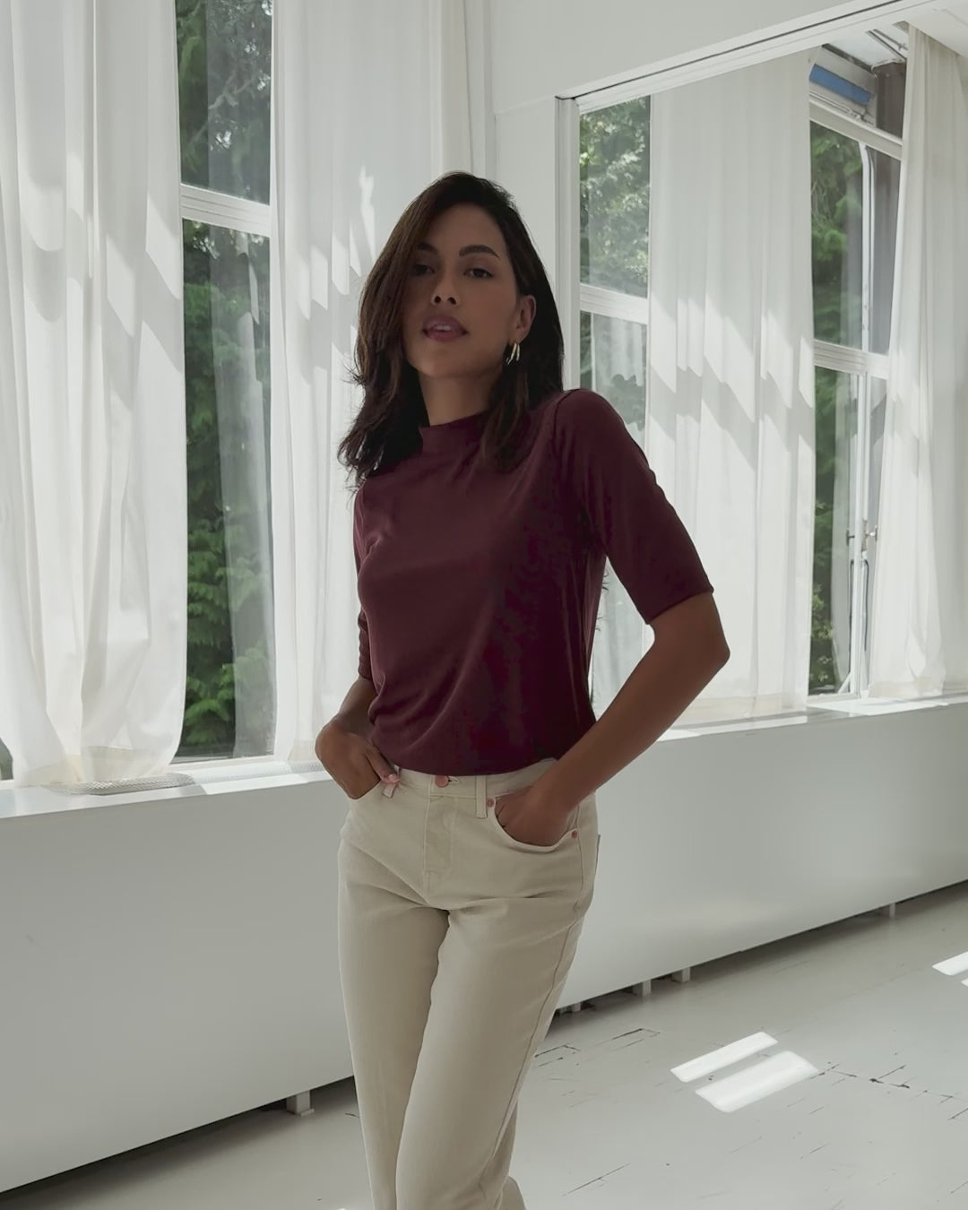Ribbed turtleneck LA MIXY Cocoa