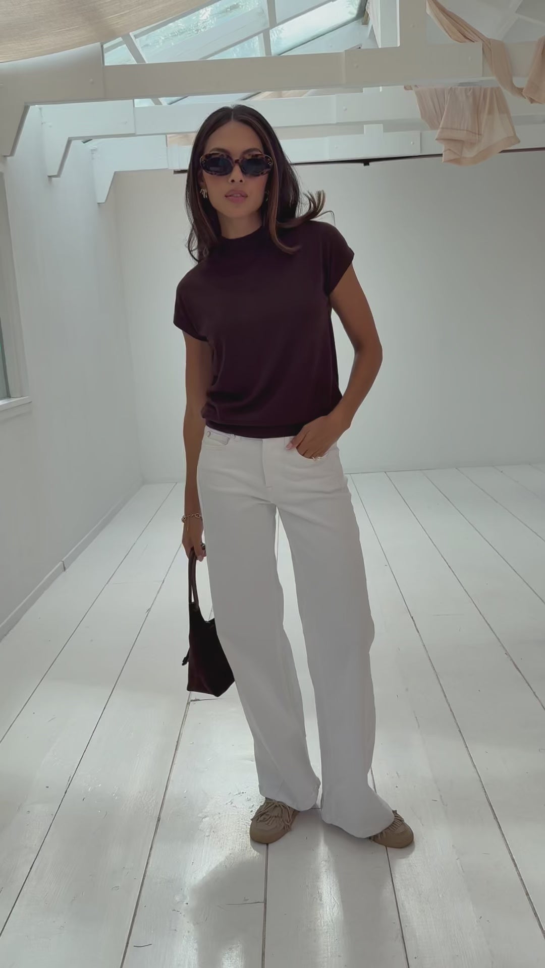 Merino turtleneck top LE JULIAN Pure Cocoa