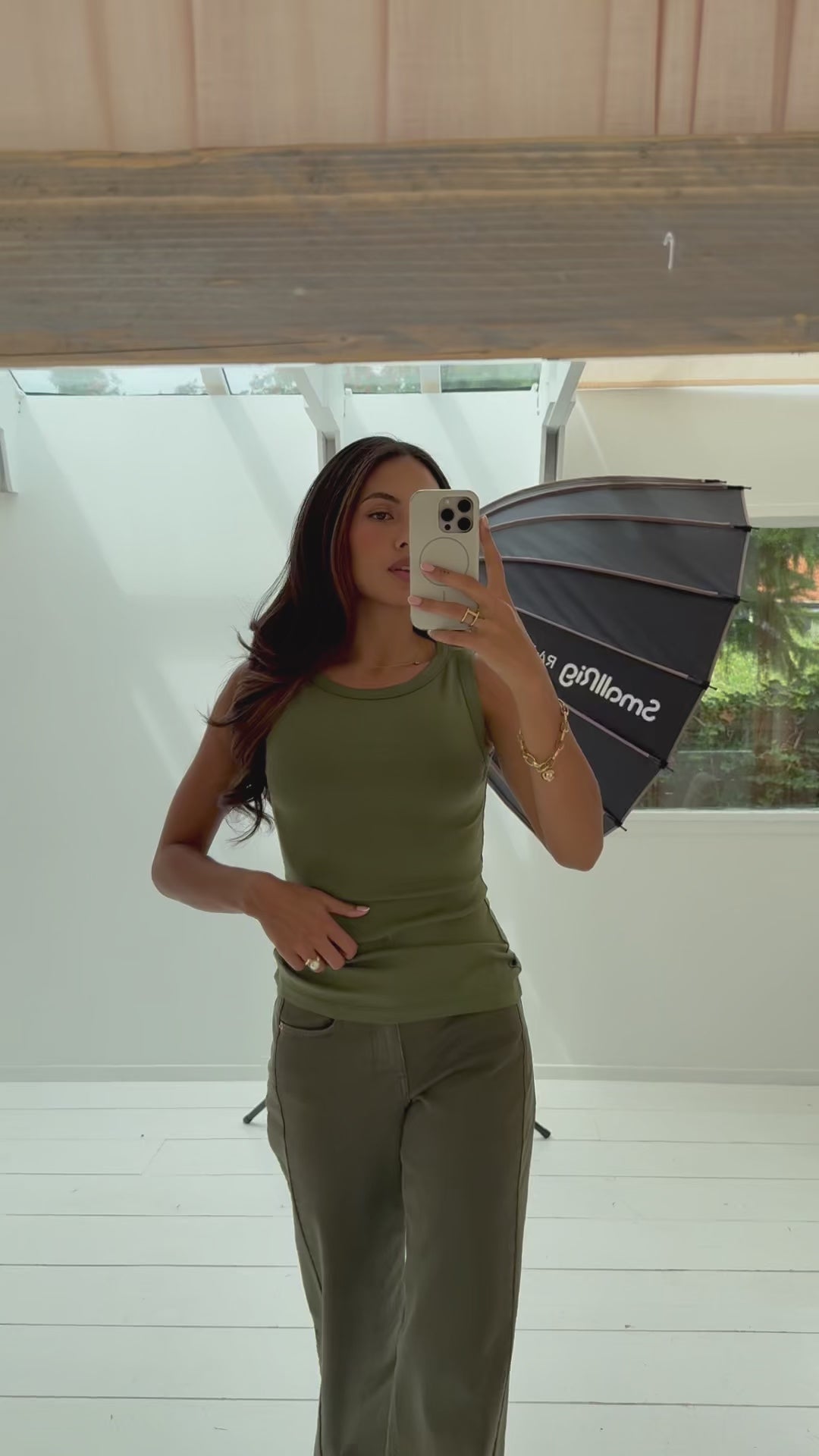 Jeans mit weitem Bein LE SPICE Army