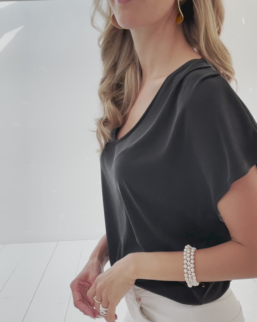 Rib T-shirt LA BONNE Charcoal