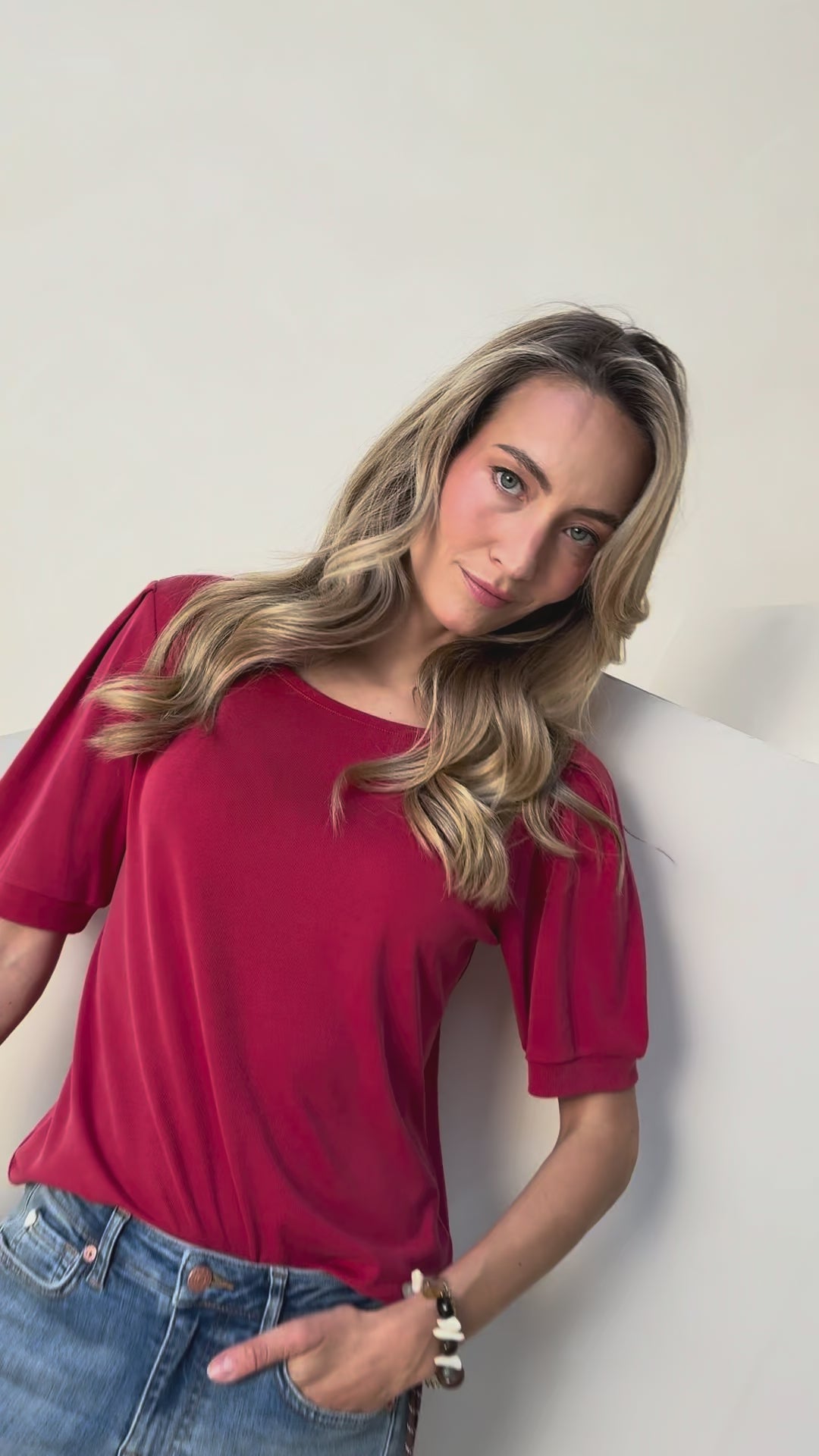 Ripp-T-Shirt LA PHILEINE Rouge