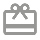 Gray gift card icon with a bow on top.